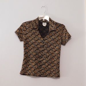 Brown and good fake button up shirt